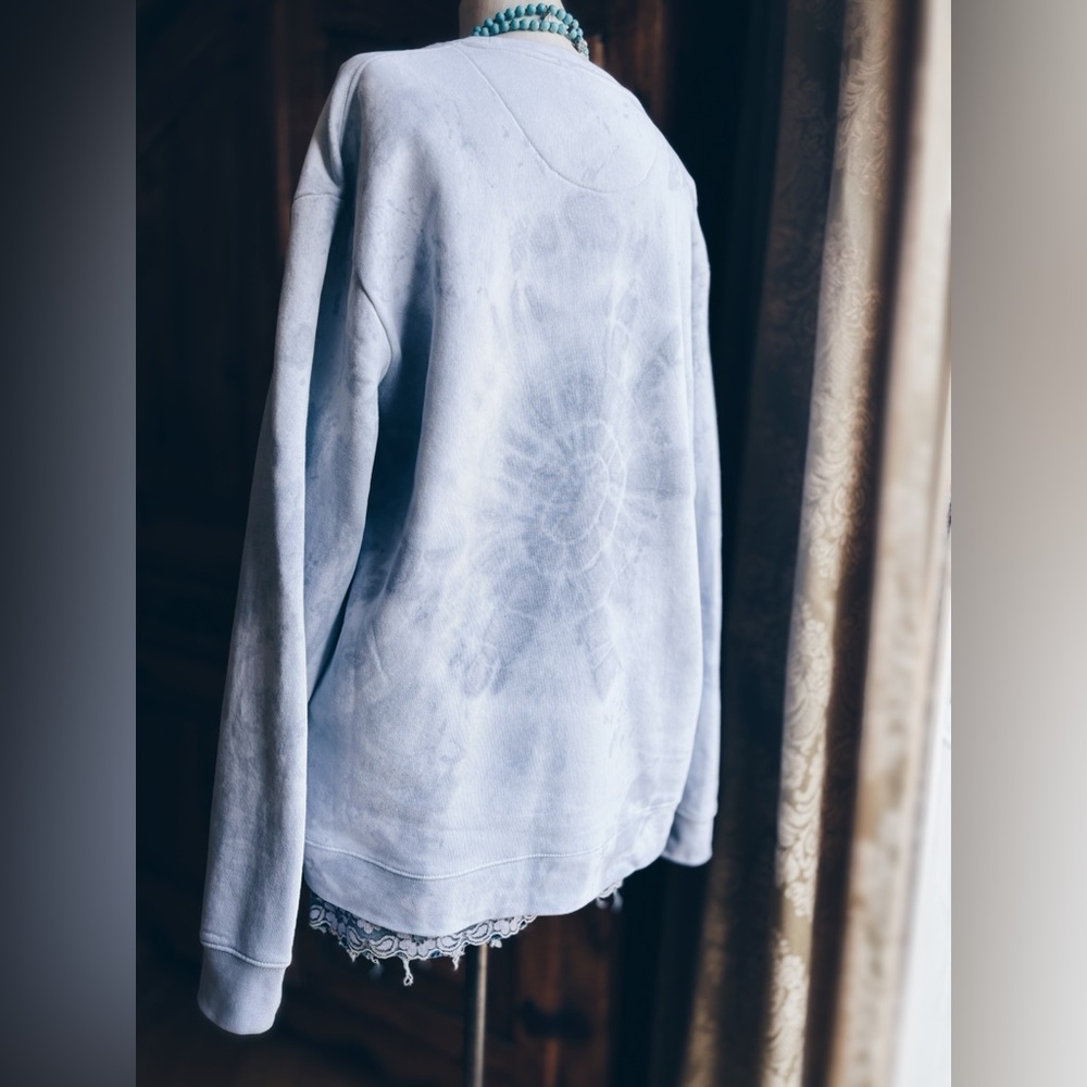 Sweatshirt Foreigner Sweatshirt Dip Dye Silver Wash - Picture 8 of 12